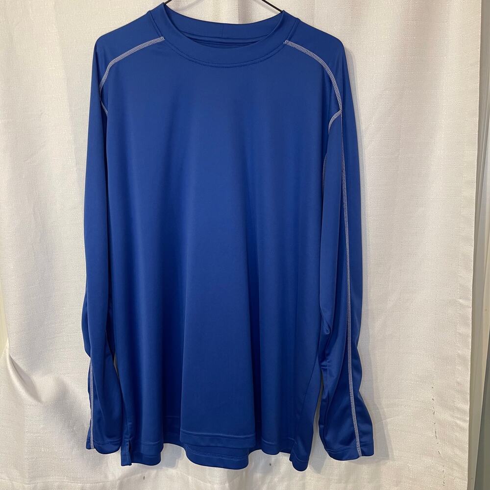 Charles River Sport Performance Blue Long Sleeve Shirt, 3XL